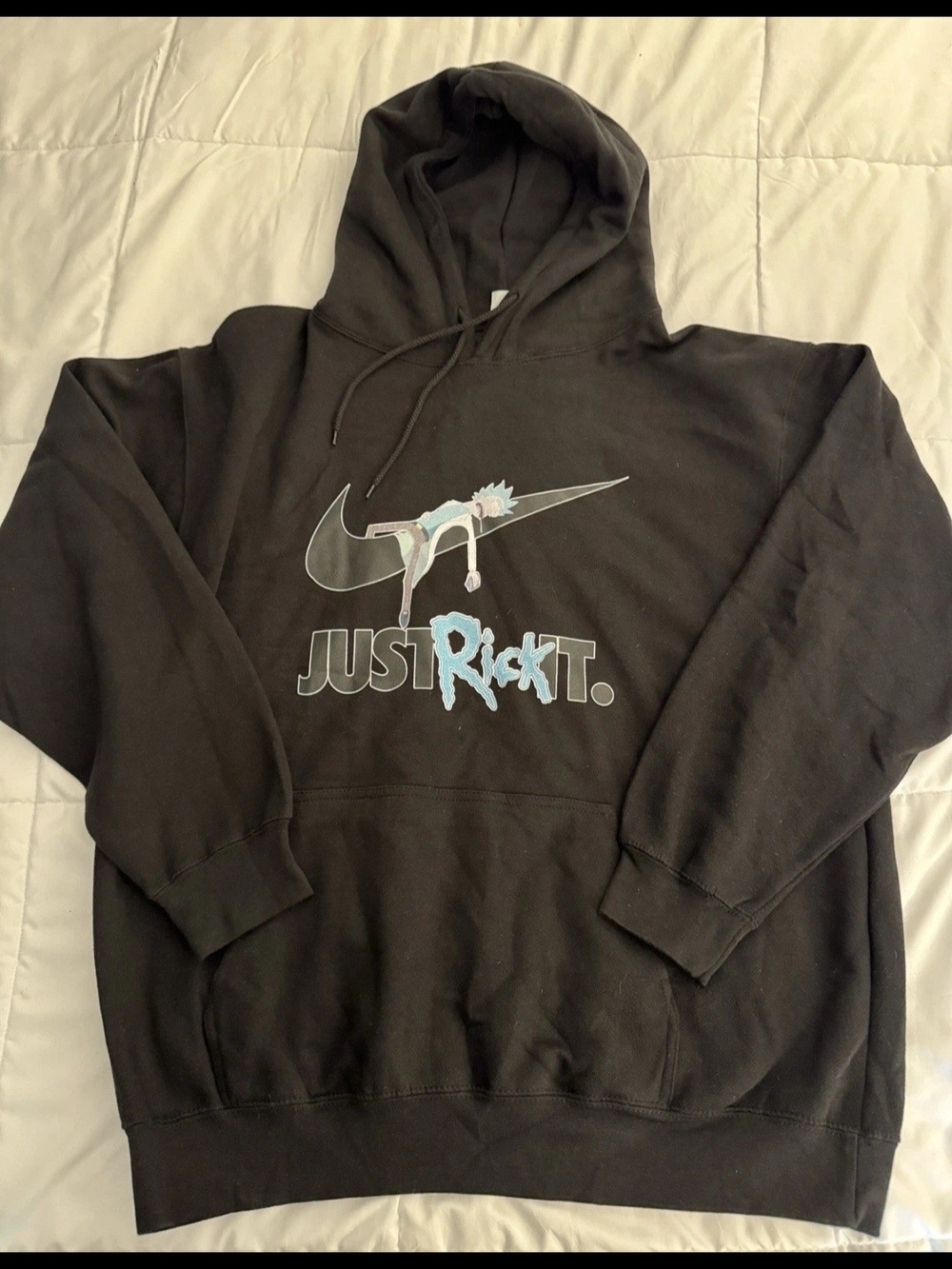 Just Rickt Black Graphic Hoodie